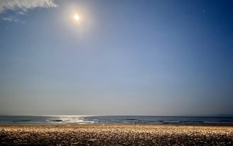 moon over the beach