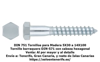 Tornillo Barraquero Madera Index DIN 571