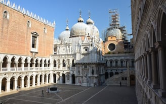 Inside St. Mark's Square in Venice, Italy