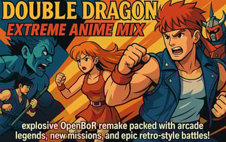 double dragon extreme anime mix poster