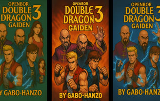 three Game covers of double dragon 3 OpenBoR - Gaiden