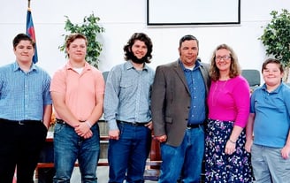 The Dawson familly: Isaac, William, Matthew, Aaron, Kori, and Micah Dawson
