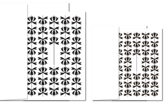 Trauerkarte in klassischem Design mit floralem Ornament