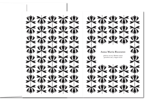 Trauerkarte als Klappkarte mit floralem Design