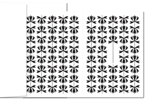 Zero Klappkarte mit floralem Muster