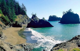 The Laughing Goats - Oregon travels, Secret Beach near Brookings
