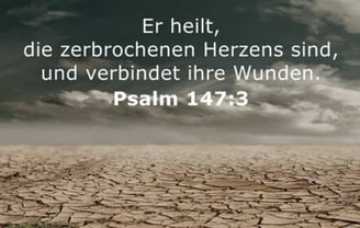 God heals the brokenhearted and binds up their wounds