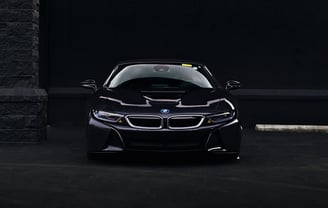 Sleek, black, and elegant BMW Coupe car photos taken at 704 Exotics in Charlotte, North Carolina.