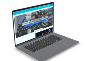 Vista de página inicio landing page web Gimnasio