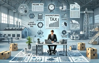 Ilustrasi panduan pajak perusahaan manufaktur - SMR Konsultan Pajak Profesional Jakarta