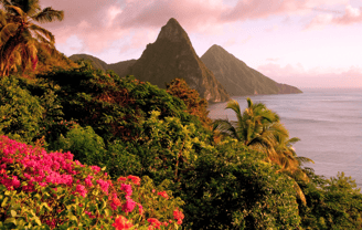 Montañas Pitons en Santa Lucía