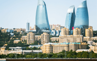 Panorámica de Bakú, Azerbaiyán