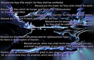 a poem written in the bible, with a blue background