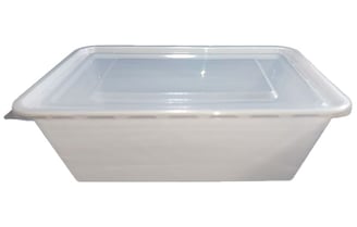 White Biriyani Box with transparent Lid