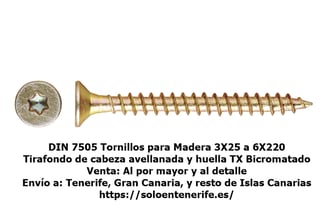 Tornillo para Madera Index TP-TO B 7505