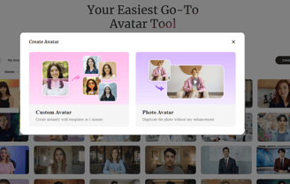 Creating custom Avatar of humva AI website page