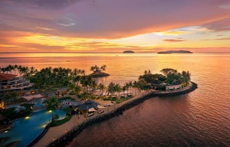 Stunning sunset at Shangri-la Tanjung Aru Resort