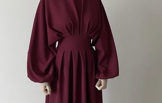 kaftan dress with pintucks