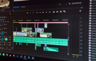 Image d'écran en cours de montage de video d'entreprise