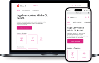Minha Oi Pre-Home, desktop and mobile