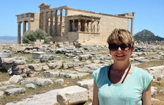 Lady Michelle at the Acropolis in Athens, Greece