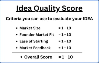 Startup Idea Quality Score | QuickMVP Startup Solutions