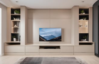 Neutral-Colored PVC TV Unit