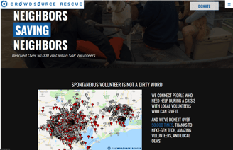 Screenshot from CrowdSource Rescue from Jan 2024. For visual ref on WeatherSources real time weather resource page.