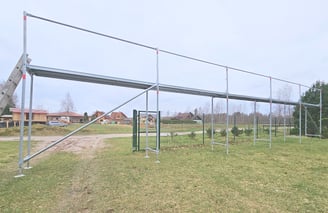 tērauda sastatnes stalazas 15x2.8m