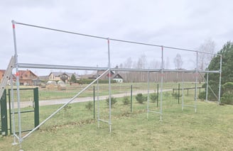 tērauda sastatnes stalažas 12x2.8m