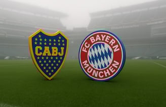 escudos de boca junior e bayern de munique sobre gramado do estádio lincoln financial field