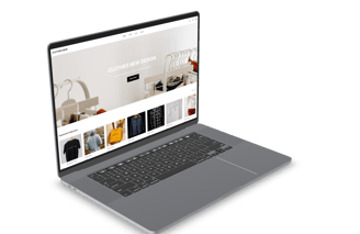 Vista de página inicio ecommerce web tienda de ropa