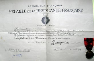 médaille de la résistance M Lanquetin