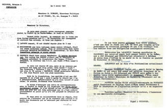 Lettre de dénonciation 5 avril 1941