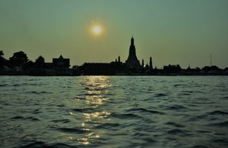 "An Emerald Sunset over Bangkok" in Bangkok, Thailand Nikon D5100 27mm f/8 ISO-200 1/2000 sec