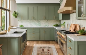Sage Green Kitchen Cabinet