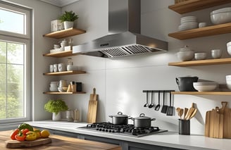 Kitchen with Ventilation and Chimney