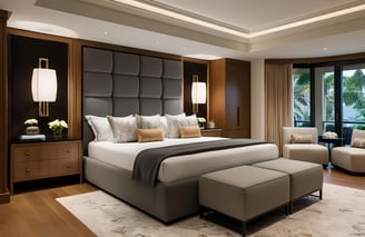 Modular Double Bed Design With Small Seater