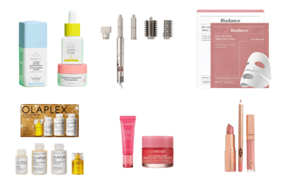 Shark HD430, Collagen Mask, Laneige Lip Sleeping Mask, Charlotte Tilbury Pillow Talk, Olaplex