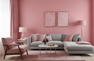 Pale pink is beautiful for a bedroom