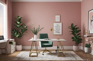 There is nothing more than blush pink on the wall