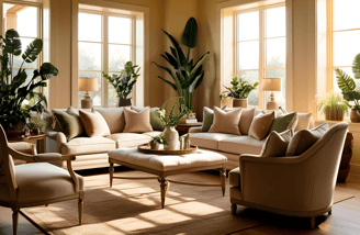 home interior with plants