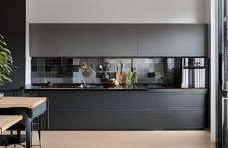 Black and Grey Kitchen Style