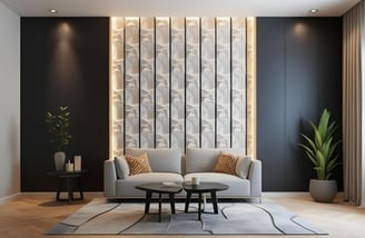 Half-and-Half 3D Design Wall
