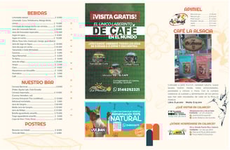 Menú Restaurante El Hato de Evelio Calarcá Quindío