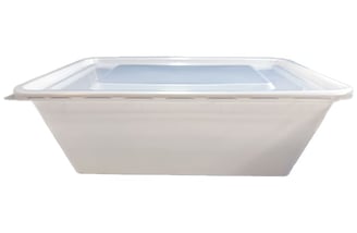 White Biriyani Box with transparent Lid