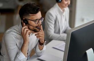 a man with a headset