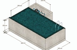 desain 3d kolam renang untuk ;lahan terbatas dan minimalis