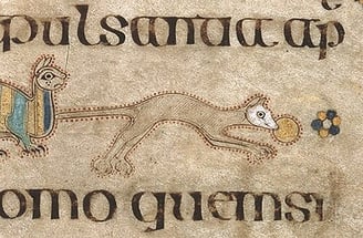 Book of Kells–illuminated medieval manuscript display at Trinity College Library in Dublin, Irelland