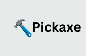 a hammer with a text Pickaxe
